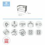 Colcha con protector para cuna de 60 Greeny verde - Imagen 8