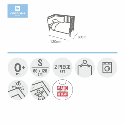 Funda nórdica con protector para cuna de 60 Greeny verde - Imagen 8