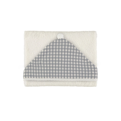 Capa de baño Checks Gris