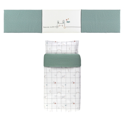 Funda nórdica+protector+relleno de 60x120cm Happy - Imagen 3