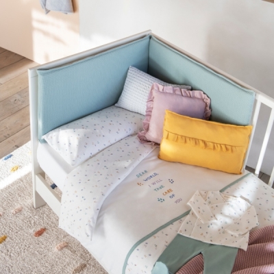 Funda nórdica+protector+relleno de 60x120cm Lavanda