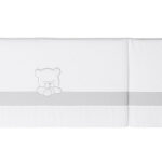 Protector para cuna  de 60cm. Teddy gris - Imagen 2