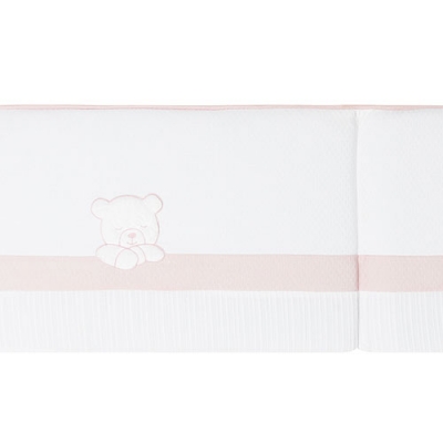 Protector para cuna  de 70cm. Teddy rosa - Imagen 2