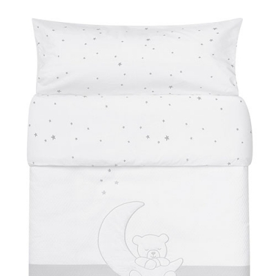 Funda nórdica para maxicuna Teddy gris - Imagen 2