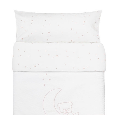 Funda nórdica para maxicuna Teddy rosa - Imagen 3