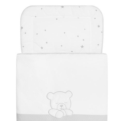 Saco nórdico para cuna de 70x120cm Teddy gris - Imagen 2