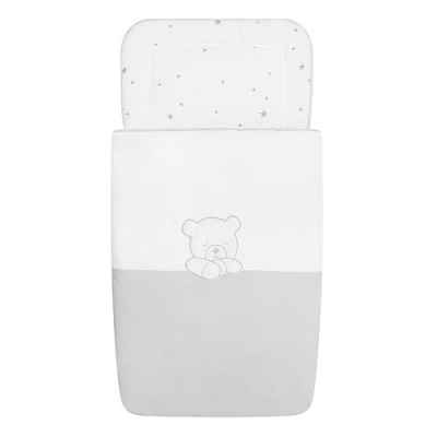 Saco nórdico para cuna de 70x120cm Teddy gris