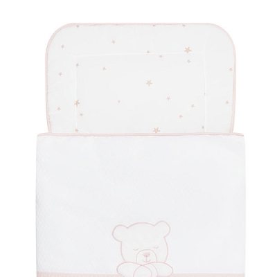 Saco nórdico para cuna de 60x120cm Teddy rosa - Imagen 3