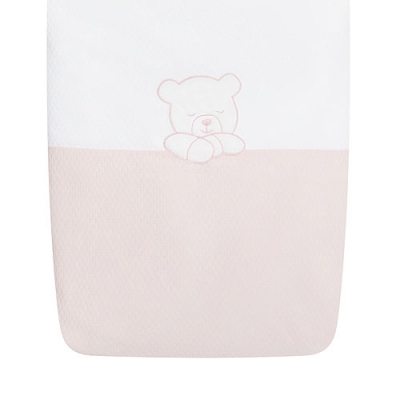 Saco nórdico para cuna de 60x120cm Teddy rosa - Imagen 2